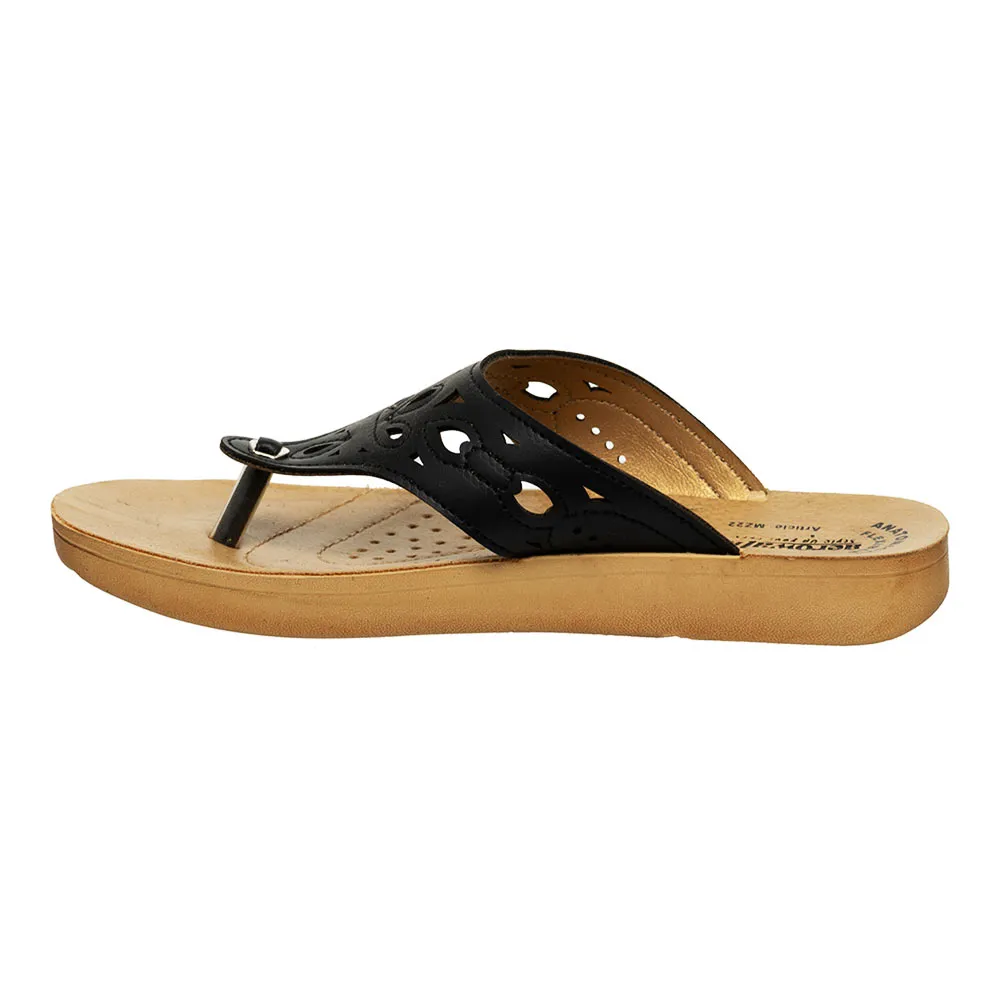 Aerowalk Women Slipper #MZ22 - BLACK