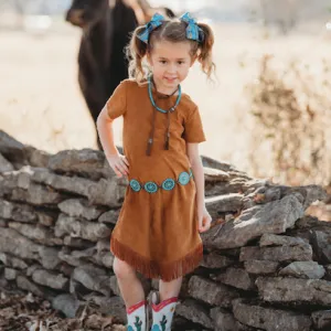 Brown Suede Fringe Dress Toddler (2T-5T)
