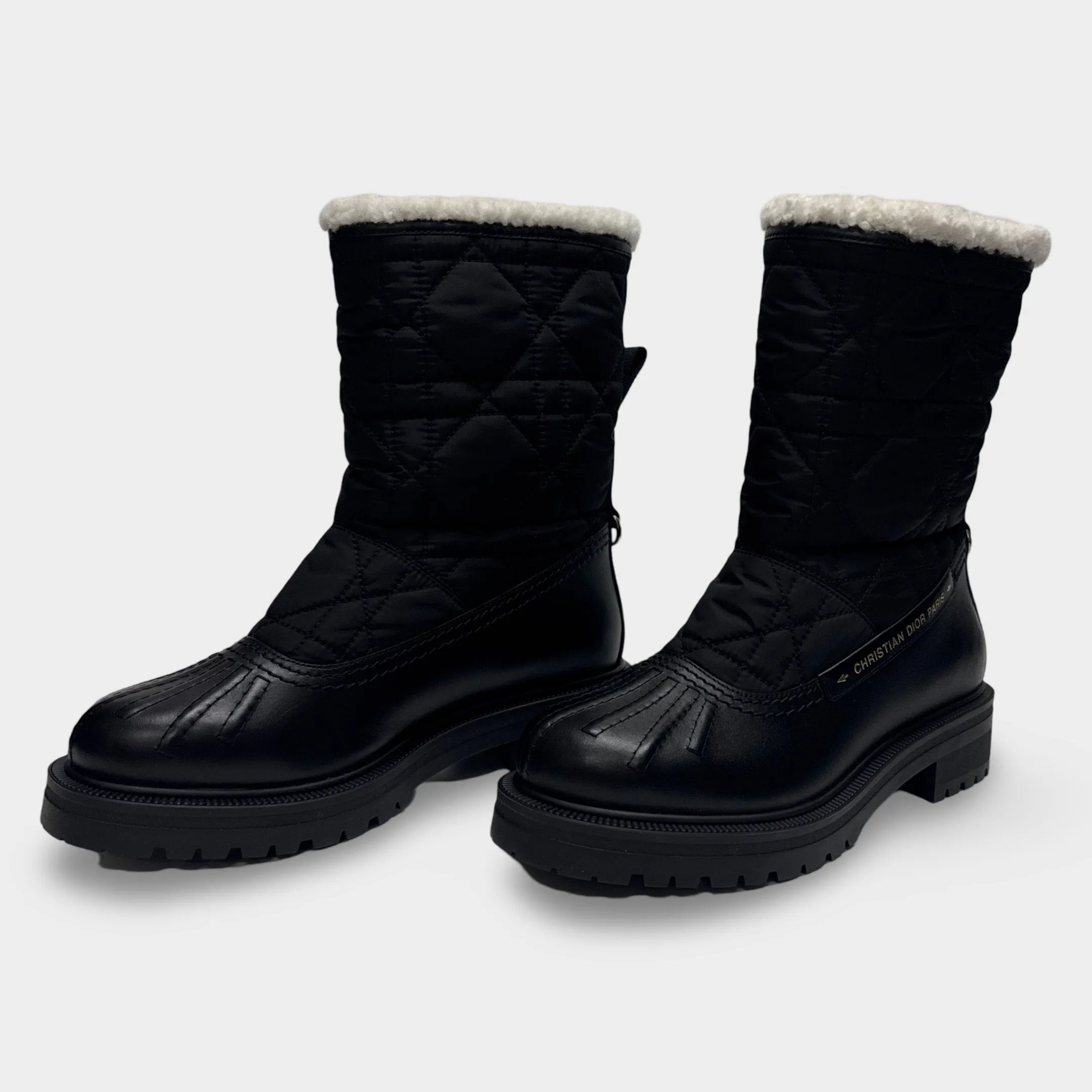 Christian Dior Women's Frozen-d Ankle Black Boots