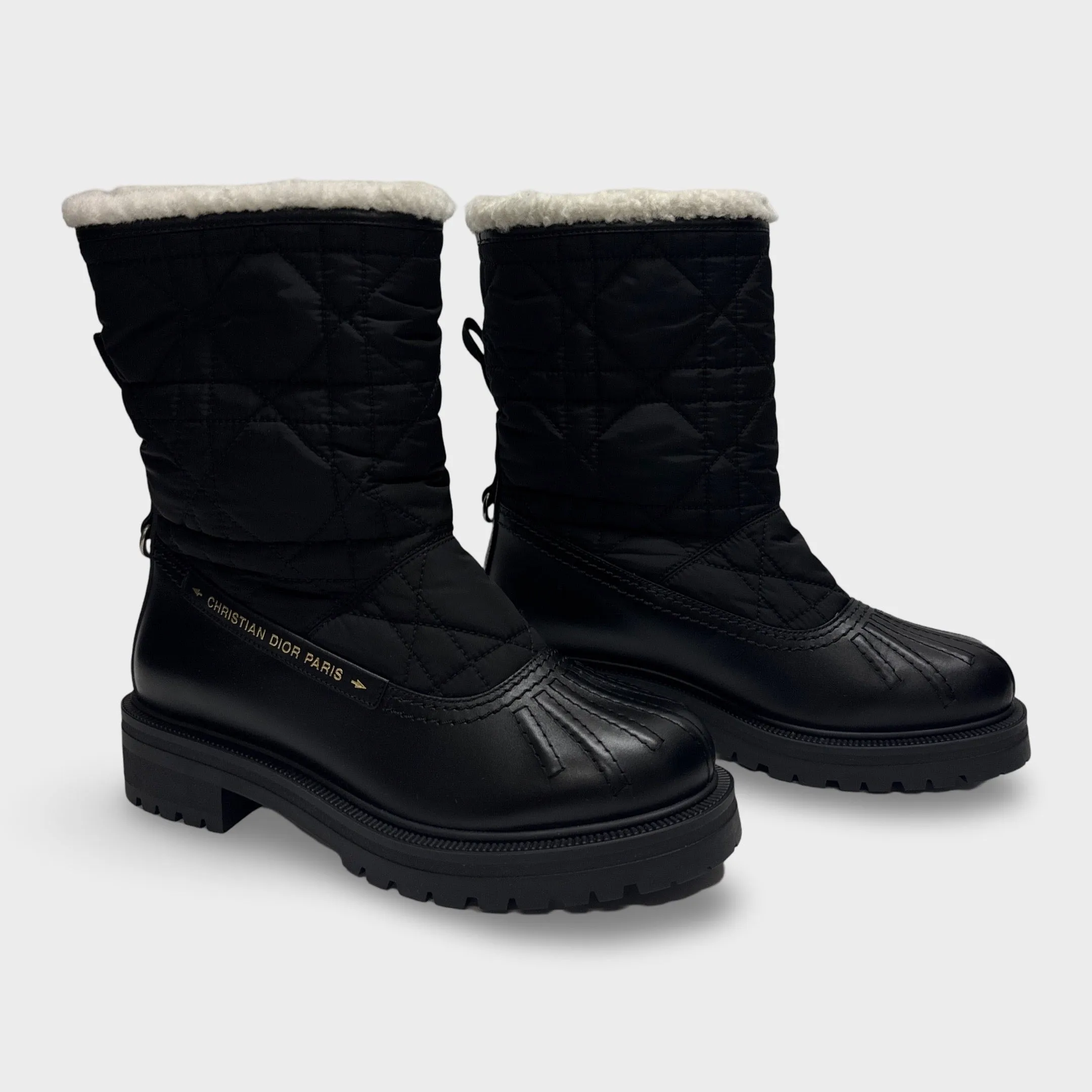 Christian Dior Women's Frozen-d Ankle Black Boots