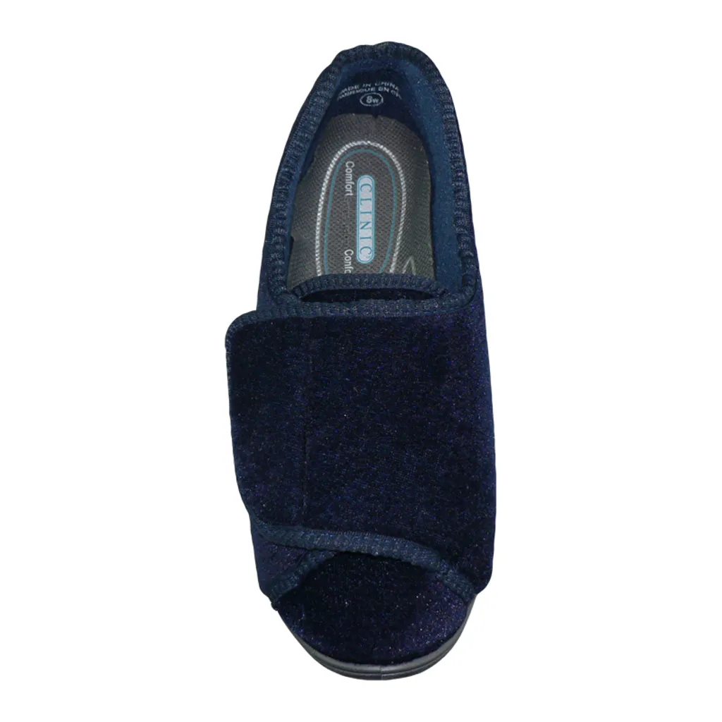 CLINIC Comfort System Women’s Clinic Slipper, Navy, 9