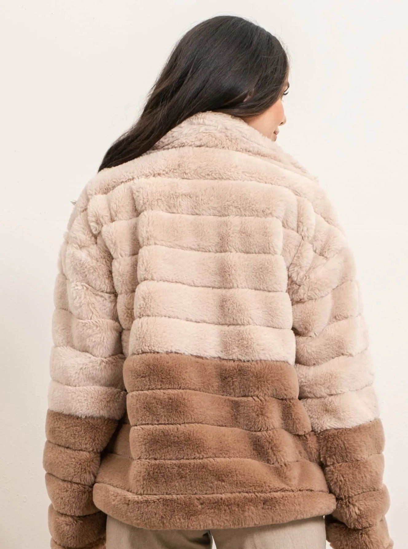 Cody Two-Tone Faux Fur Jacket