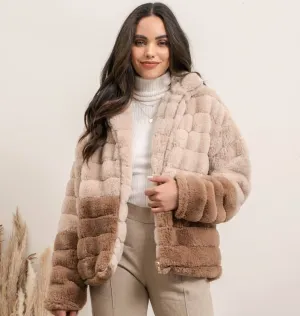 Cody Two-Tone Faux Fur Jacket