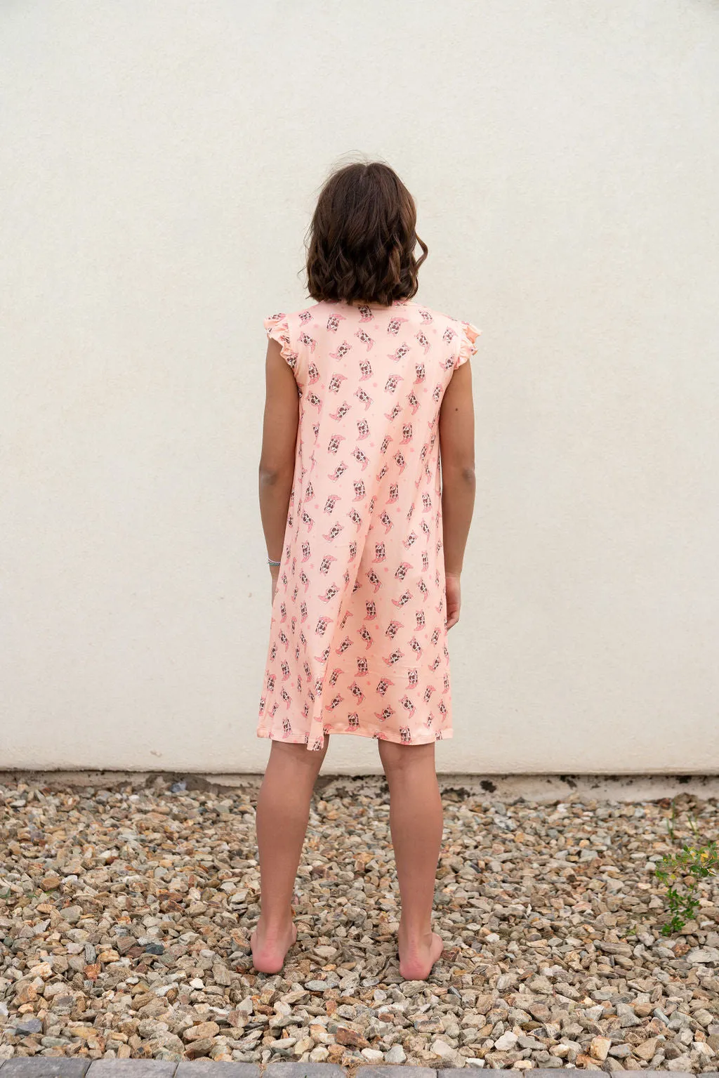 COWGIRL BOOTS | RUFFLE SLEEVE DRESS
