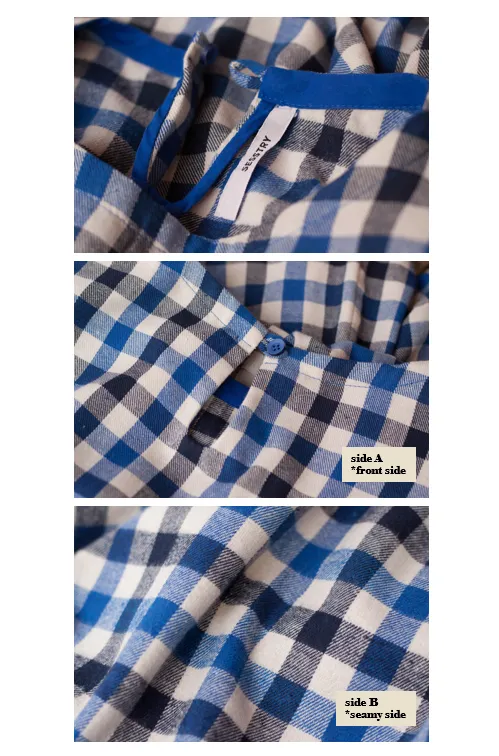Cozy Modern Plaid Flannel Dress Nadia