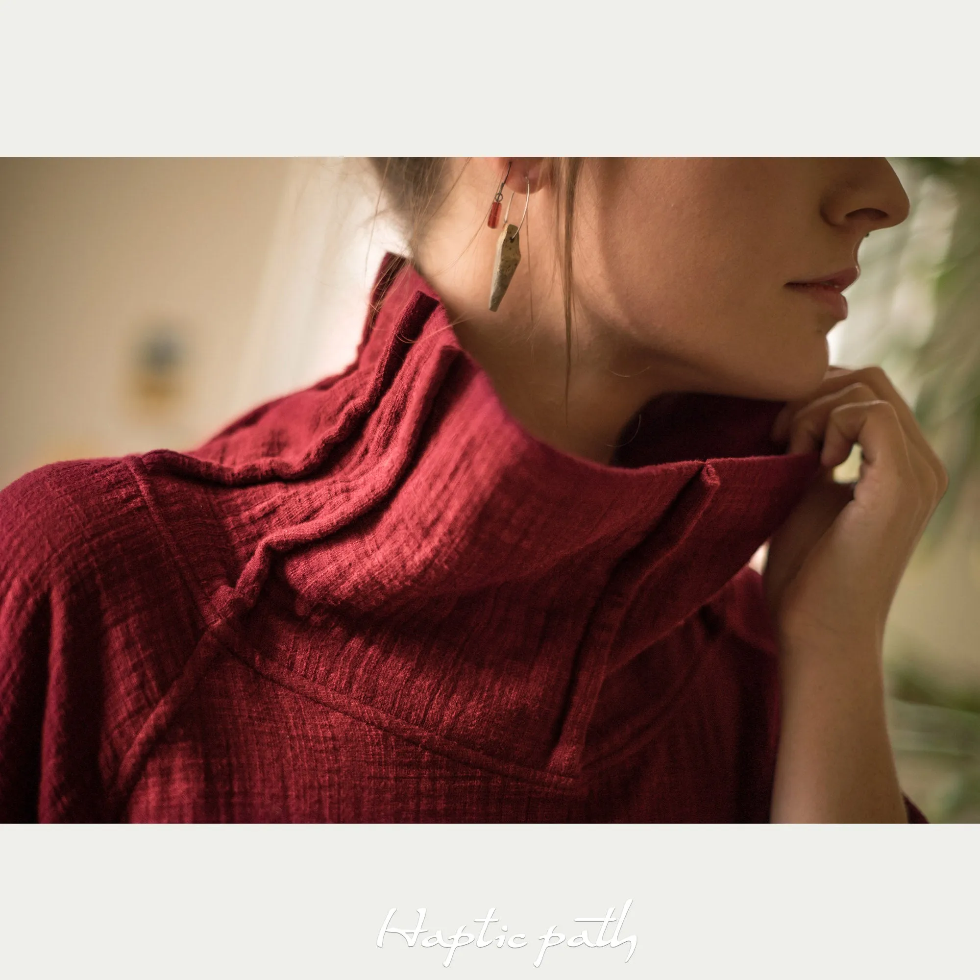 Cozy turtle-neck dress