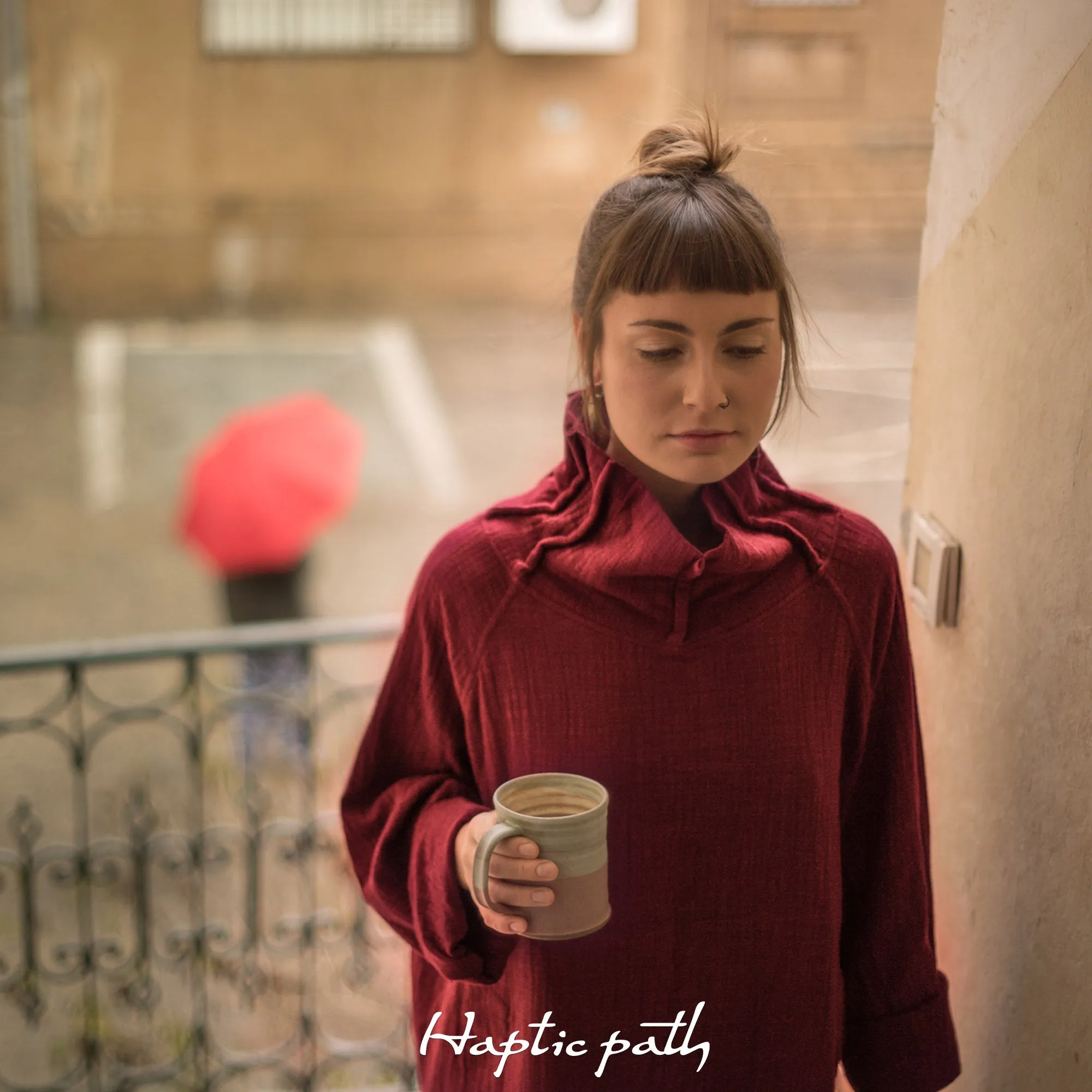 Cozy turtle-neck dress