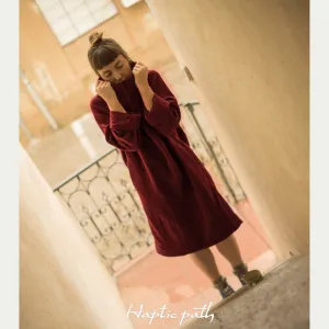 Cozy turtle-neck dress