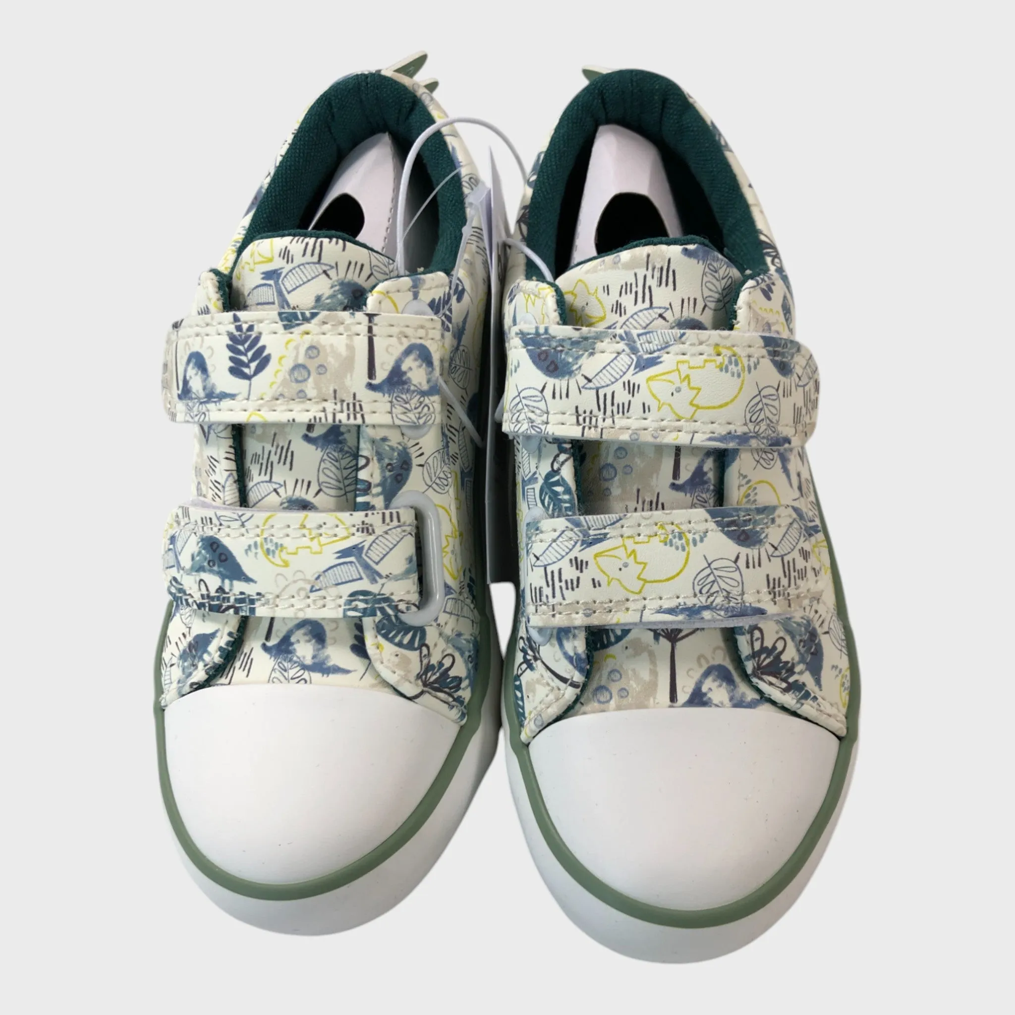 Cream Dinosaur Print Trainers - Size 9 UK