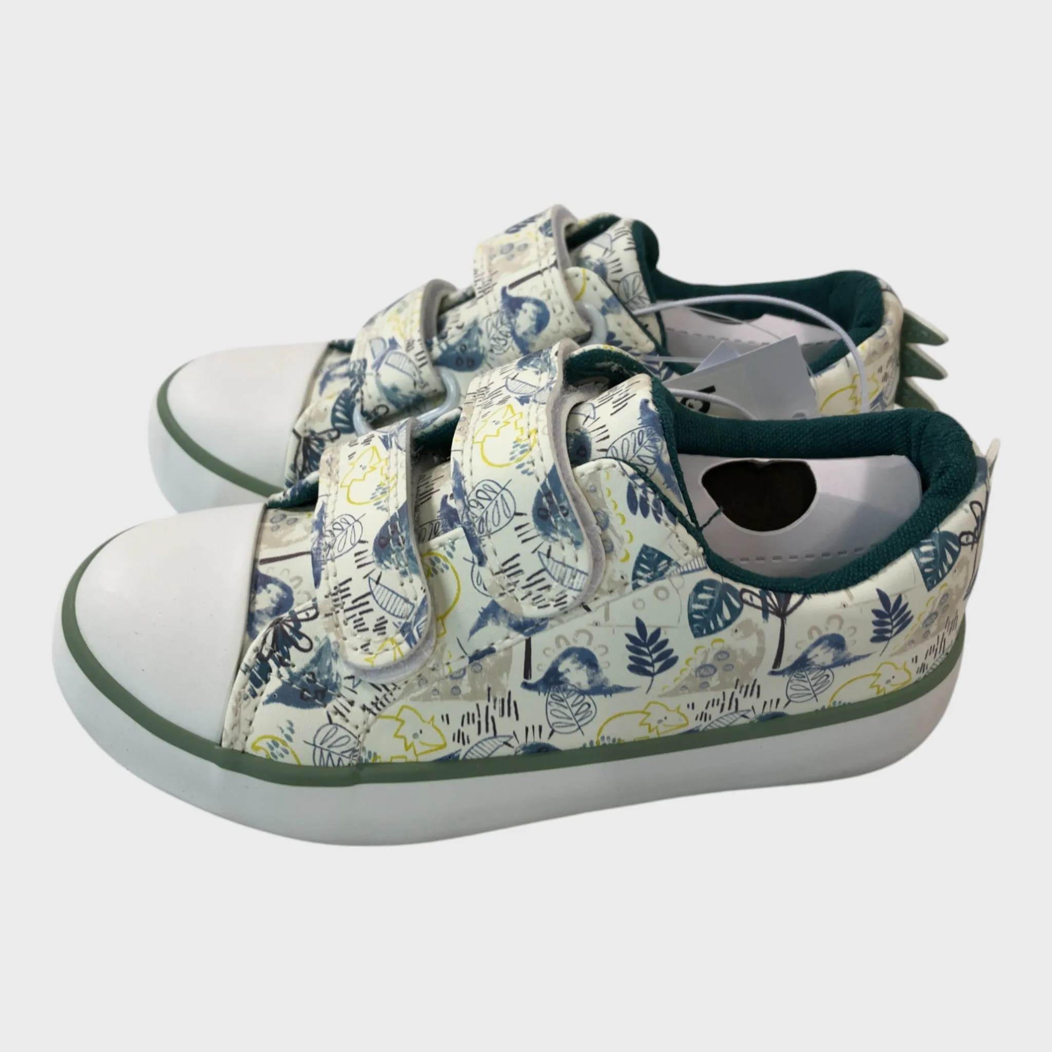 Cream Dinosaur Print Trainers - Size 9 UK