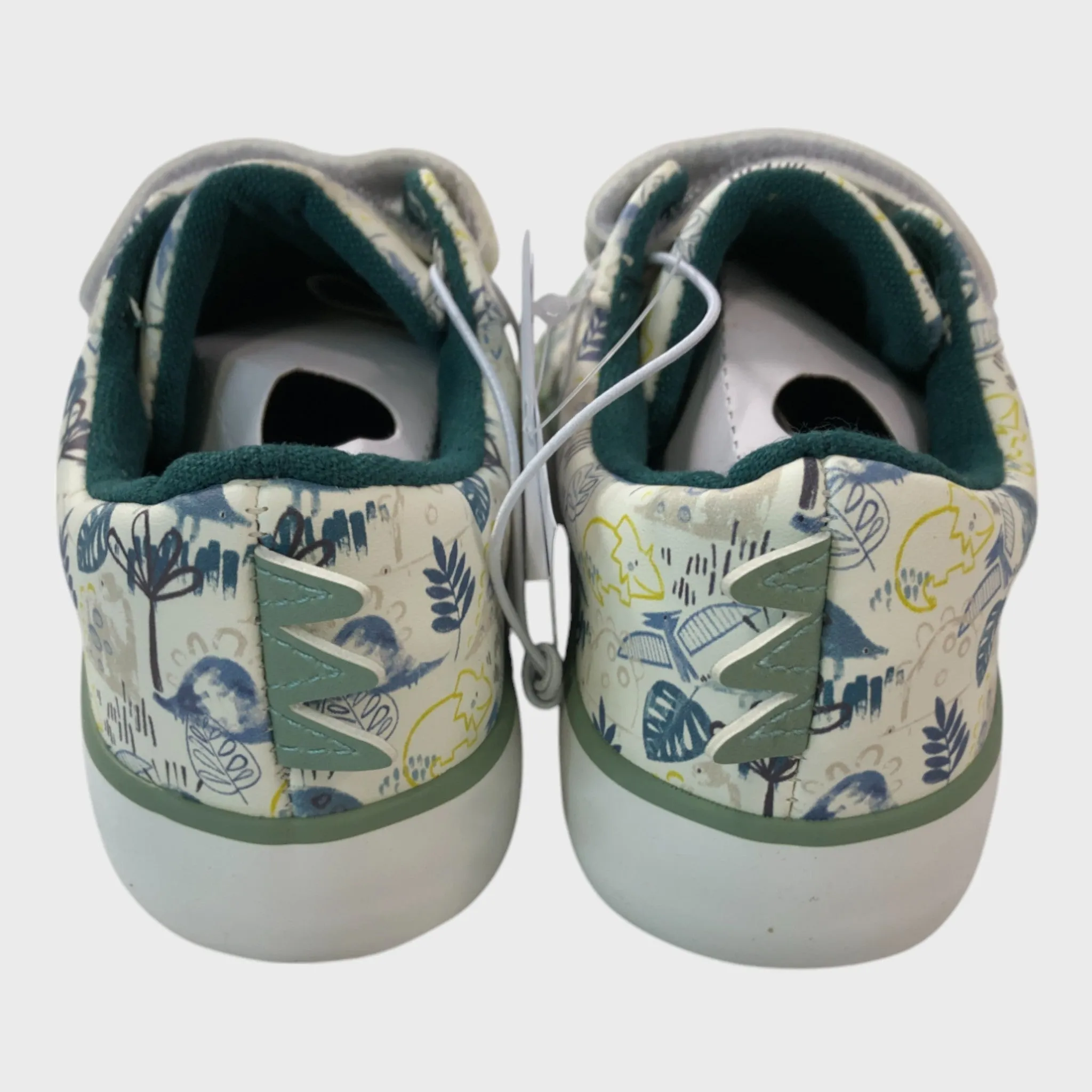 Cream Dinosaur Print Trainers - Size 9 UK