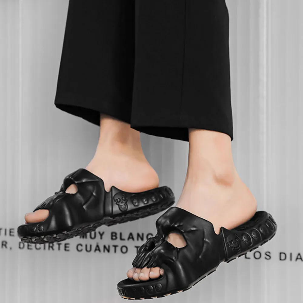 Dark Skull Slippers