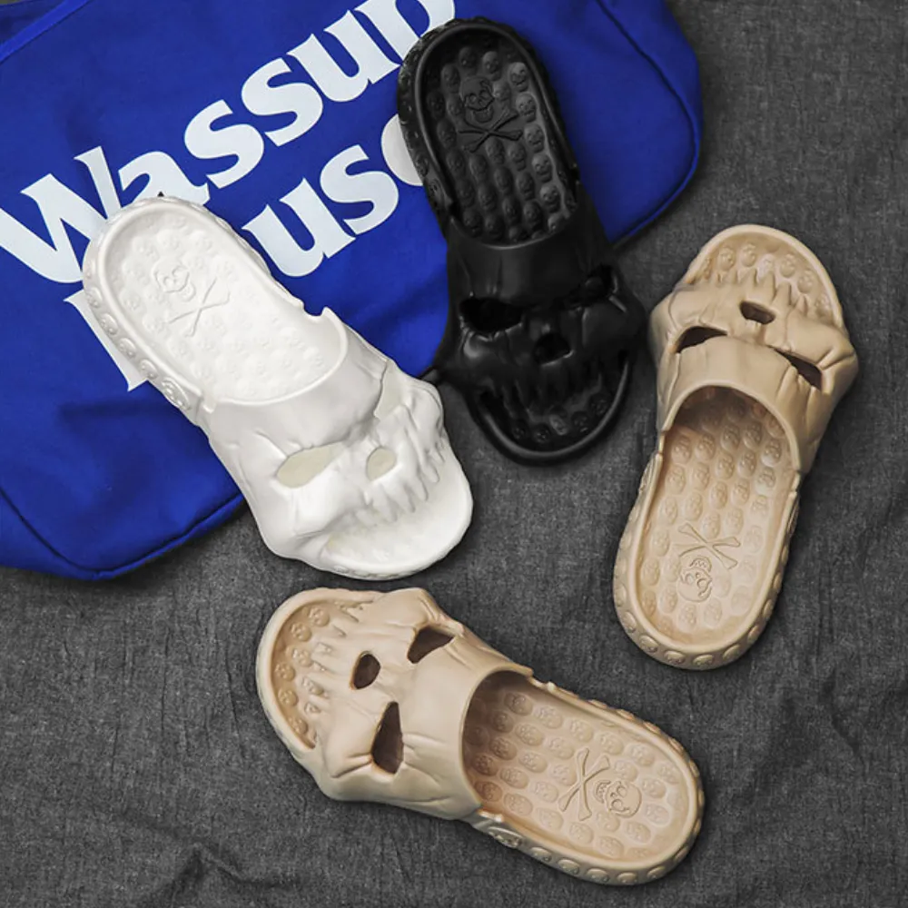Dark Skull Slippers