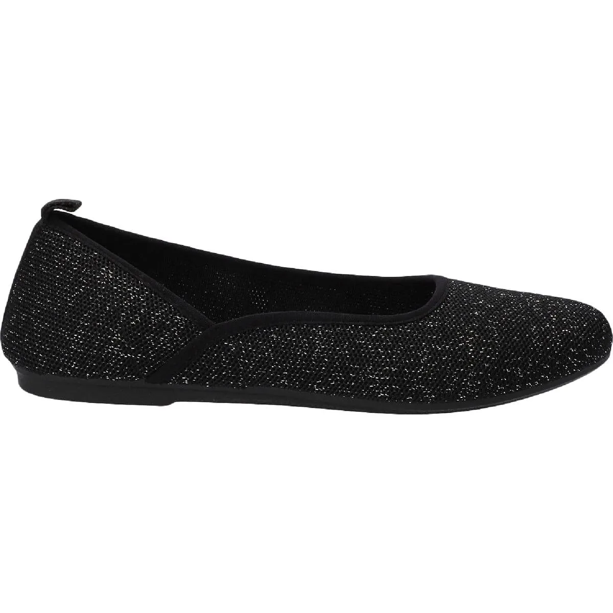 Easy Street Womens Fe Knit Glitter Ballet Flats