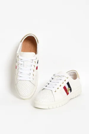 Elope White Bee Leather Sneaker