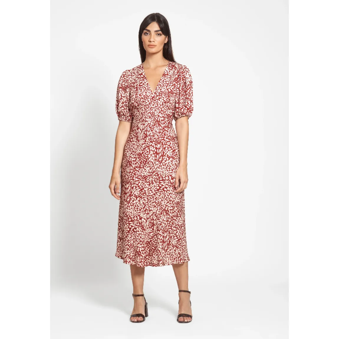 FRESHA LONDON | Dress Grace Animal | Oxblood