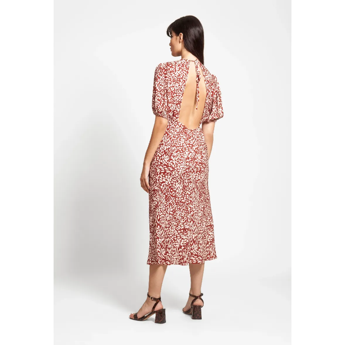 FRESHA LONDON | Dress Grace Animal | Oxblood