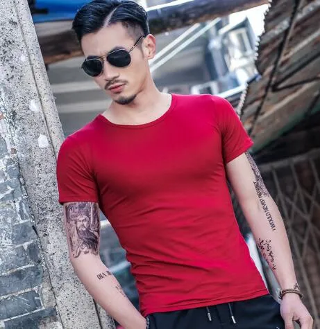 Hot Summer Men’s Bamboo Fiber T-Shirt – Lightweight and Breathable Polyester Blend