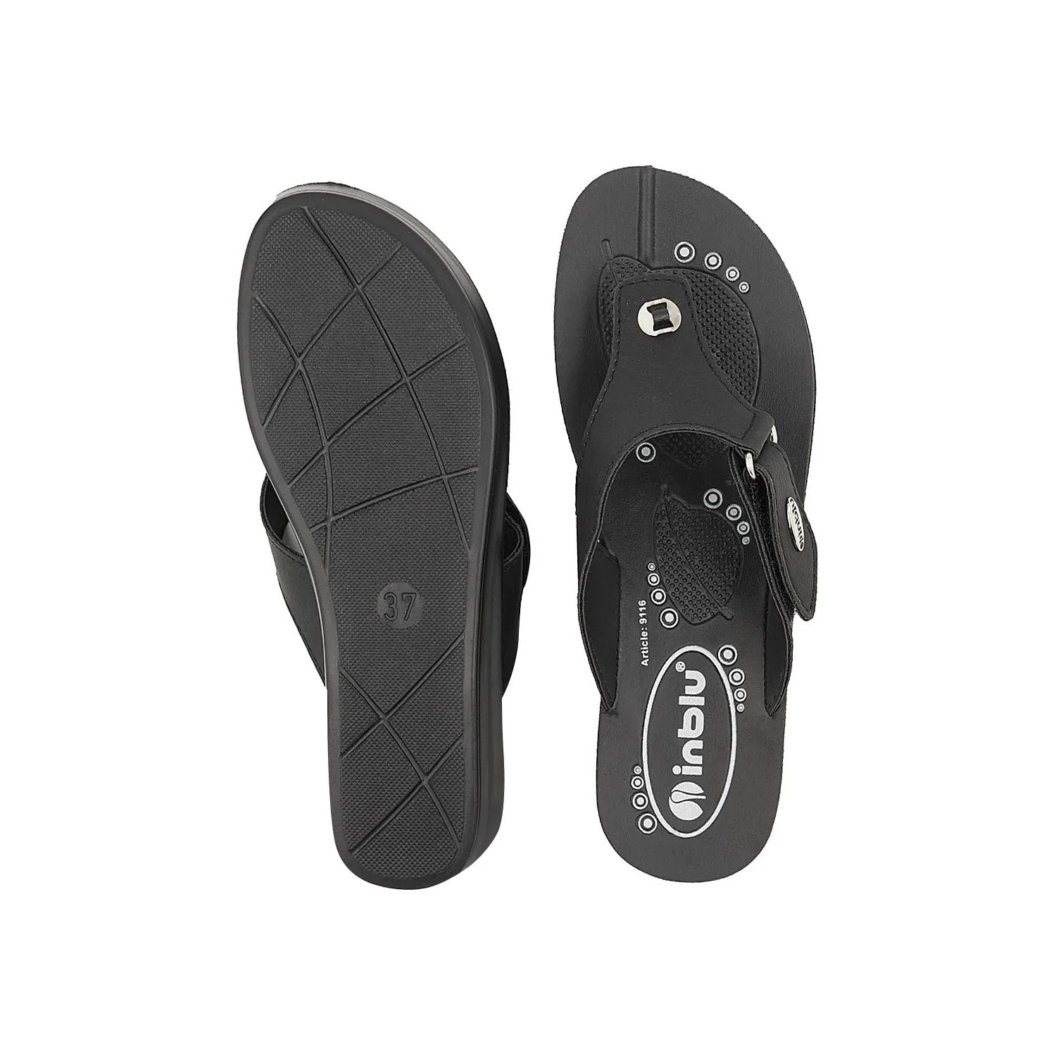 Inblu Women Slipper #9116 - BLACK