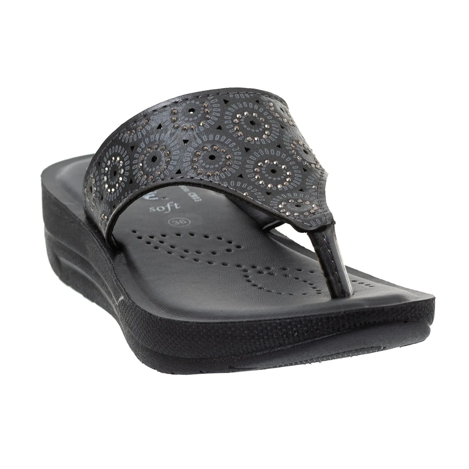 Inblu Women Slipper #CR03 - BLACK