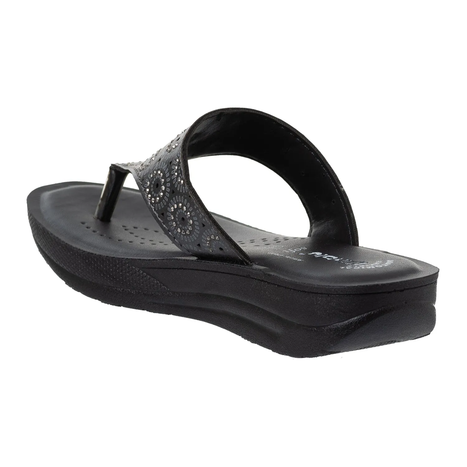 Inblu Women Slipper #CR03 - BLACK