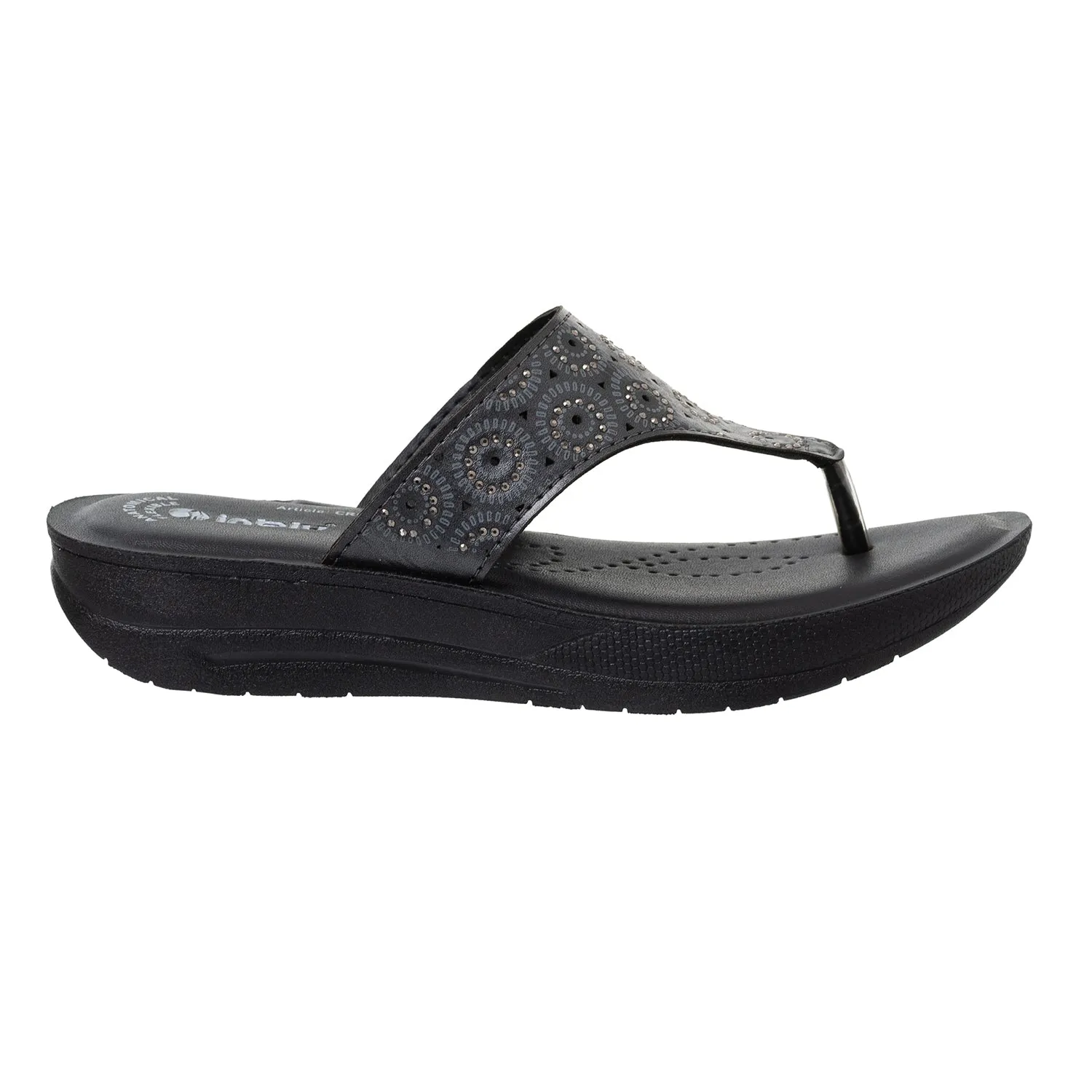 Inblu Women Slipper #CR03 - BLACK