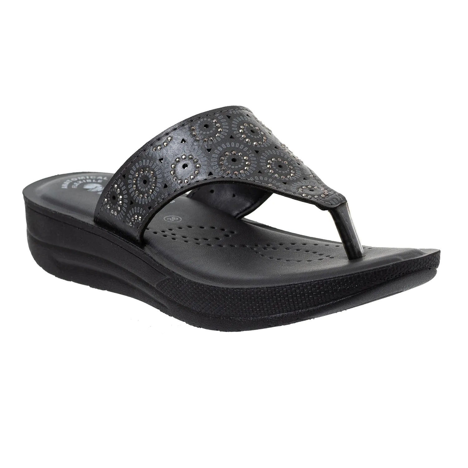 Inblu Women Slipper #CR03 - BLACK