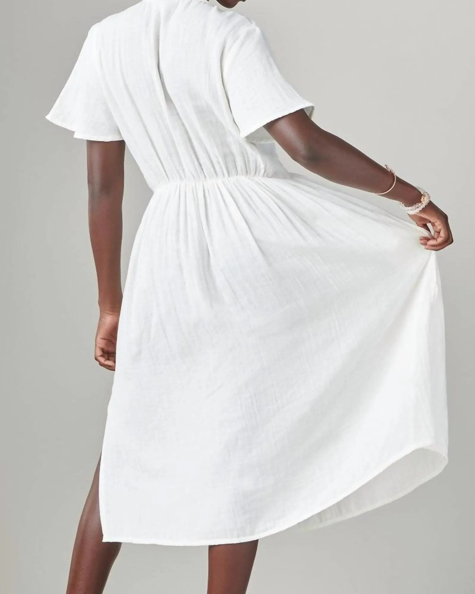 It's Love Gauze Dress in White | White