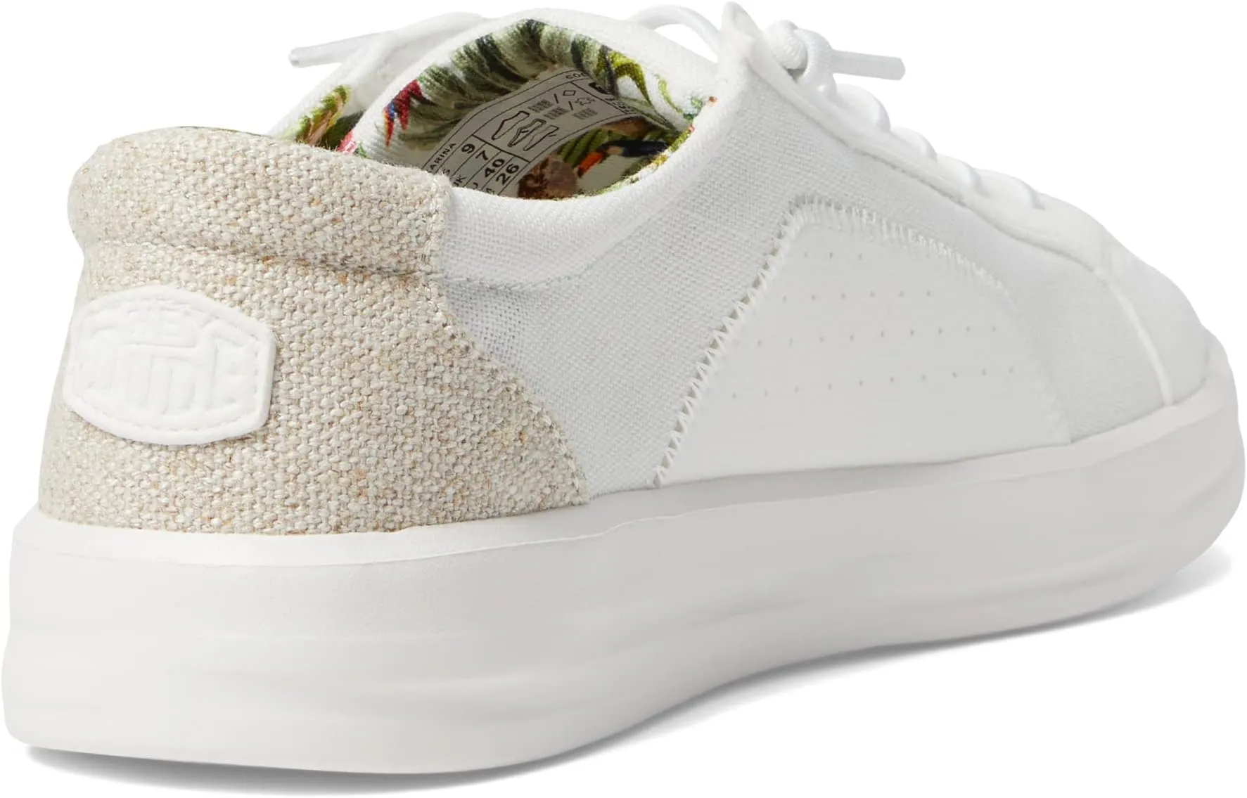 Karina Hey Dude Sneakers, Natural Coconut White