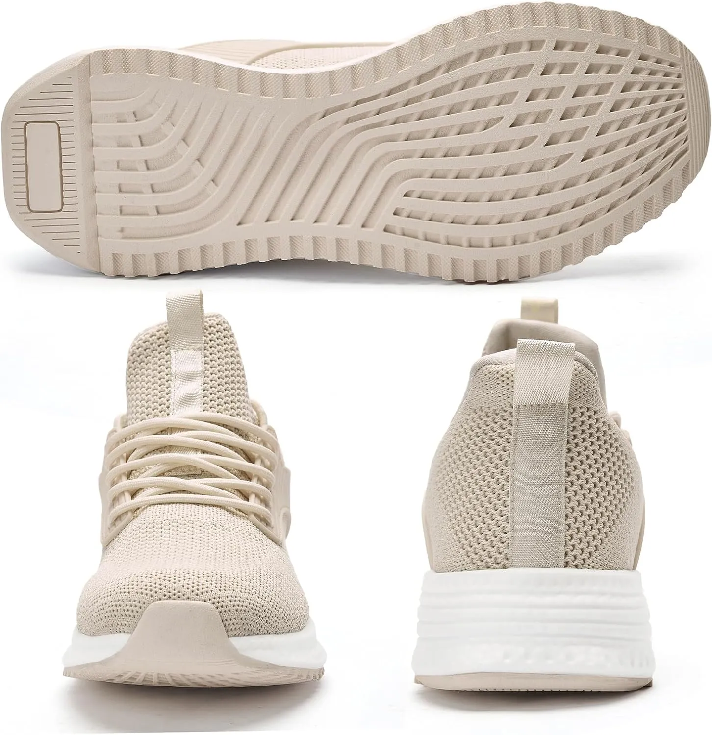 KPP Men's Walking Shoes Sneakers - Running Tennis Athletic Shoes for Workout Gym Jogging Slip on Lightweight Breathable Memory Foam Casual Sneakers