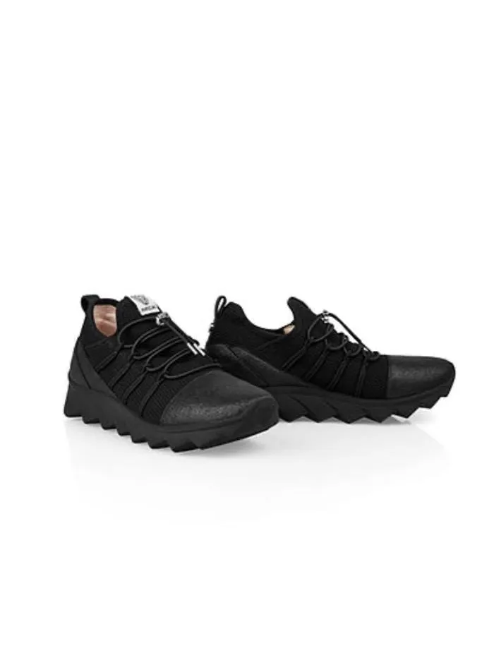 Marc Cain S Knitted Trainers in Black with Sparkly Detailing QB SH.03 M01