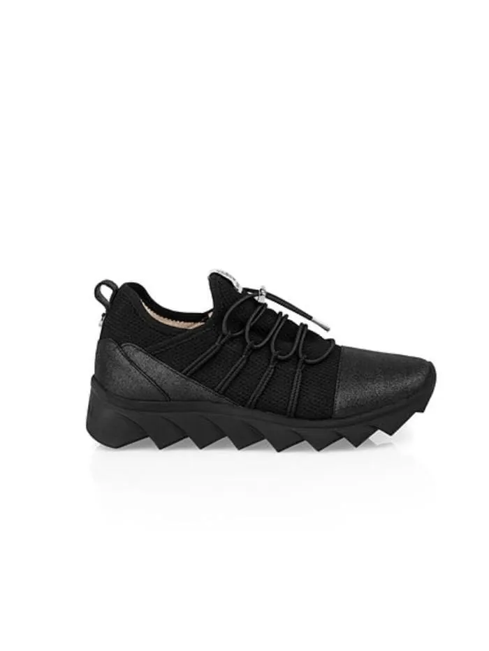 Marc Cain S Knitted Trainers in Black with Sparkly Detailing QB SH.03 M01