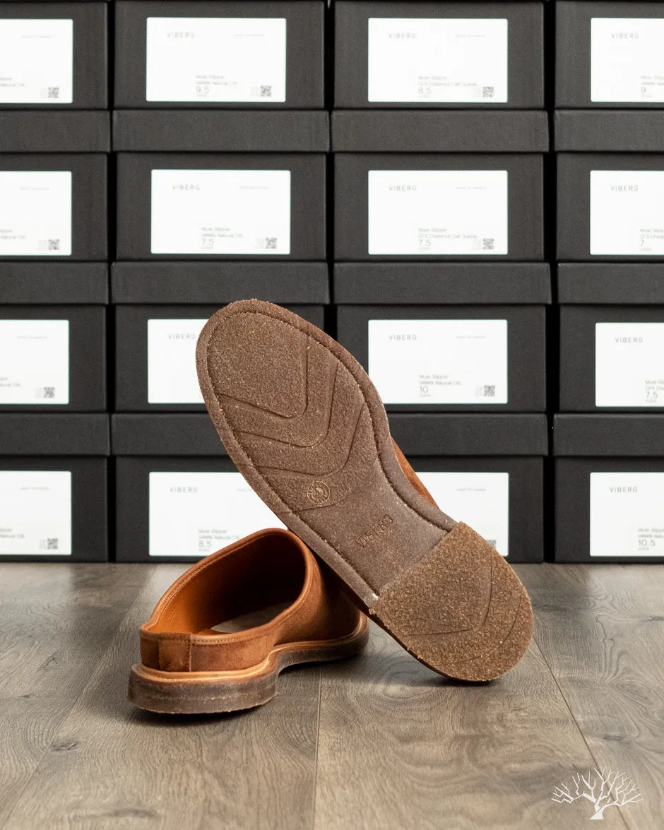 Mule - Chestnut Calf Suede - 2030