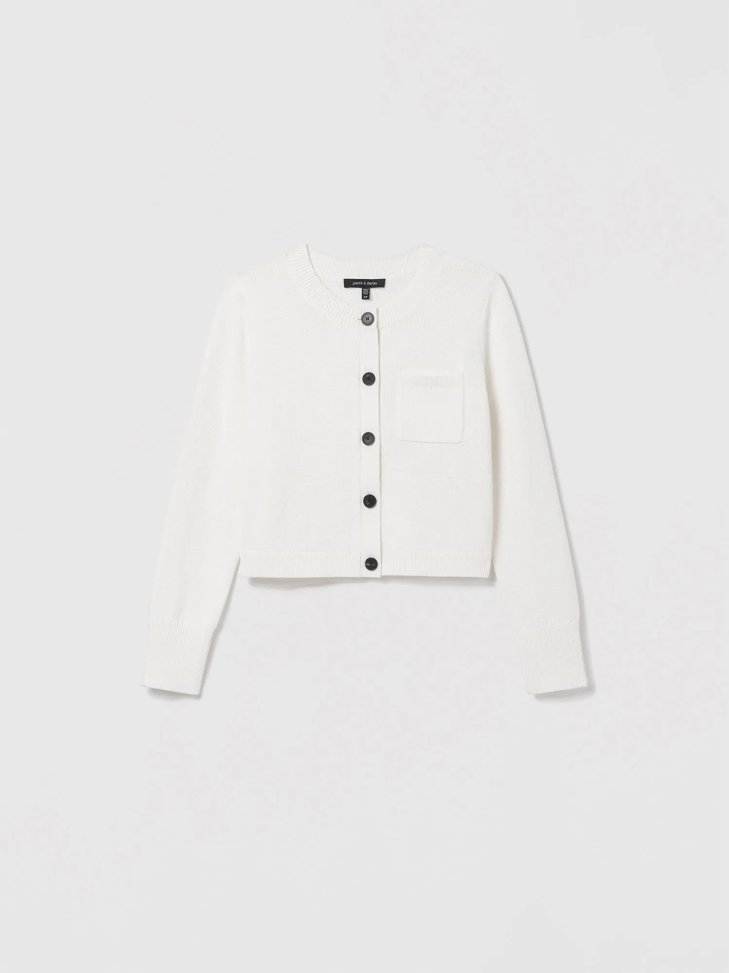 Organic cotton cropped cardigan