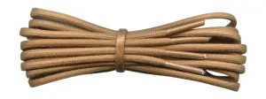 Round 3 mm Tan / Light Brown waxed cotton shoelaces