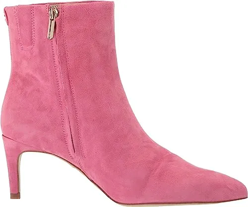 Sam Edelman Ulissa Pink Confetti Side Zipper Pointed Toe Kitten Heel Ankle Boots