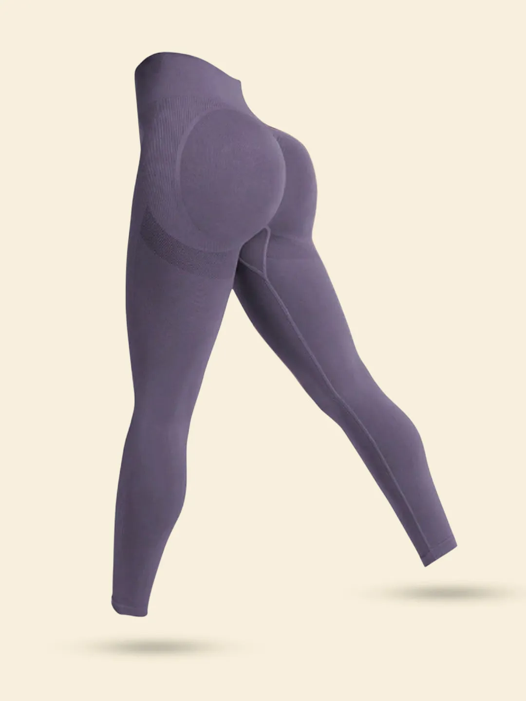 SculptLift Ribbed Leggings – Purple