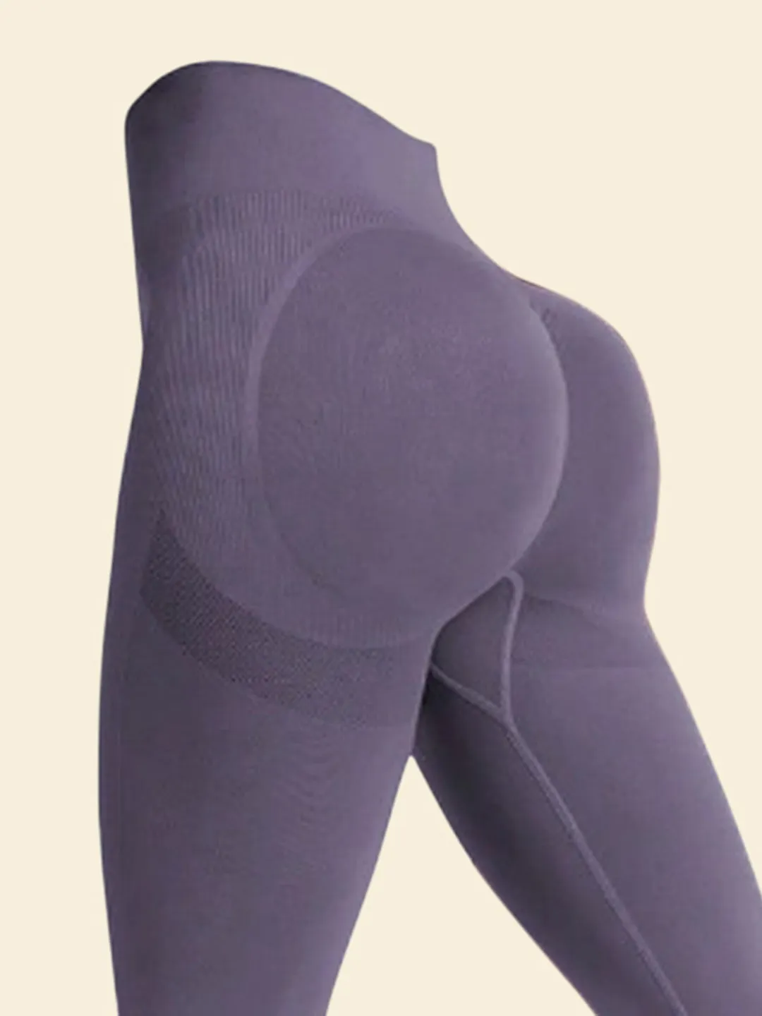 SculptLift Ribbed Leggings – Purple
