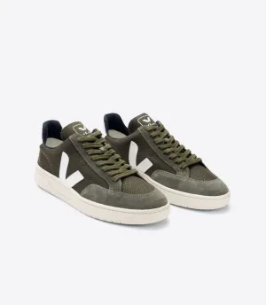 VEJA 11665 V12 Mesh Trainers in Olive and White