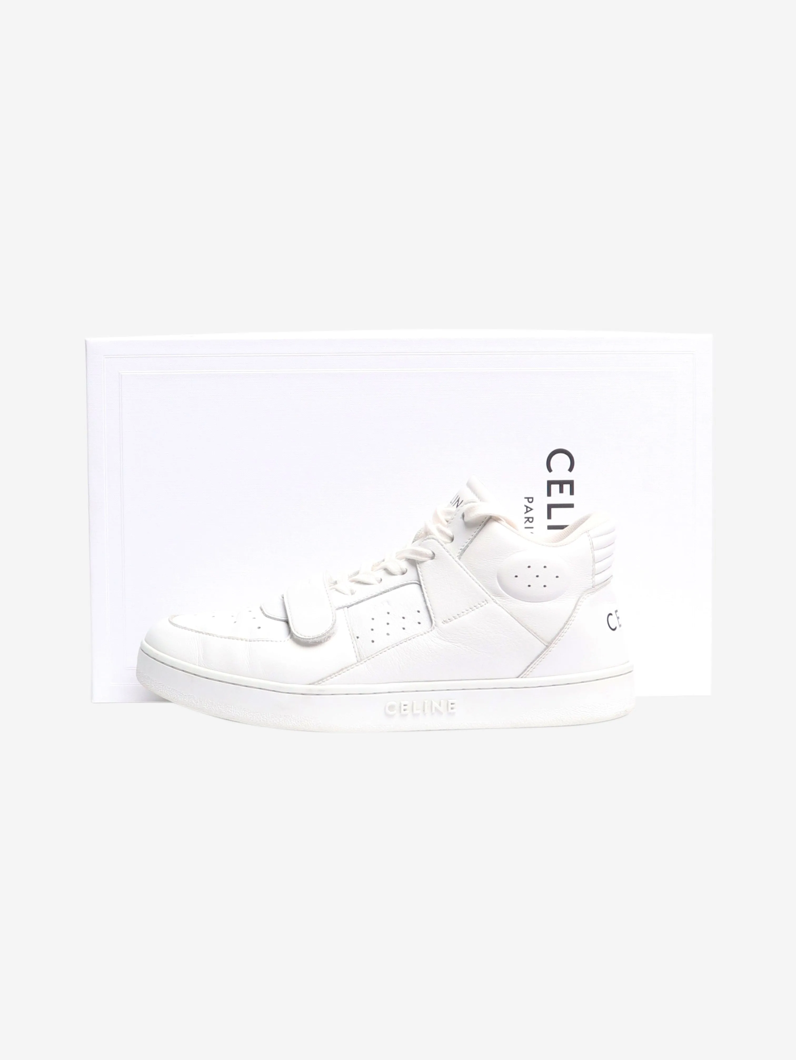 White Ct-02 leather mid-top trainers - size EU 39