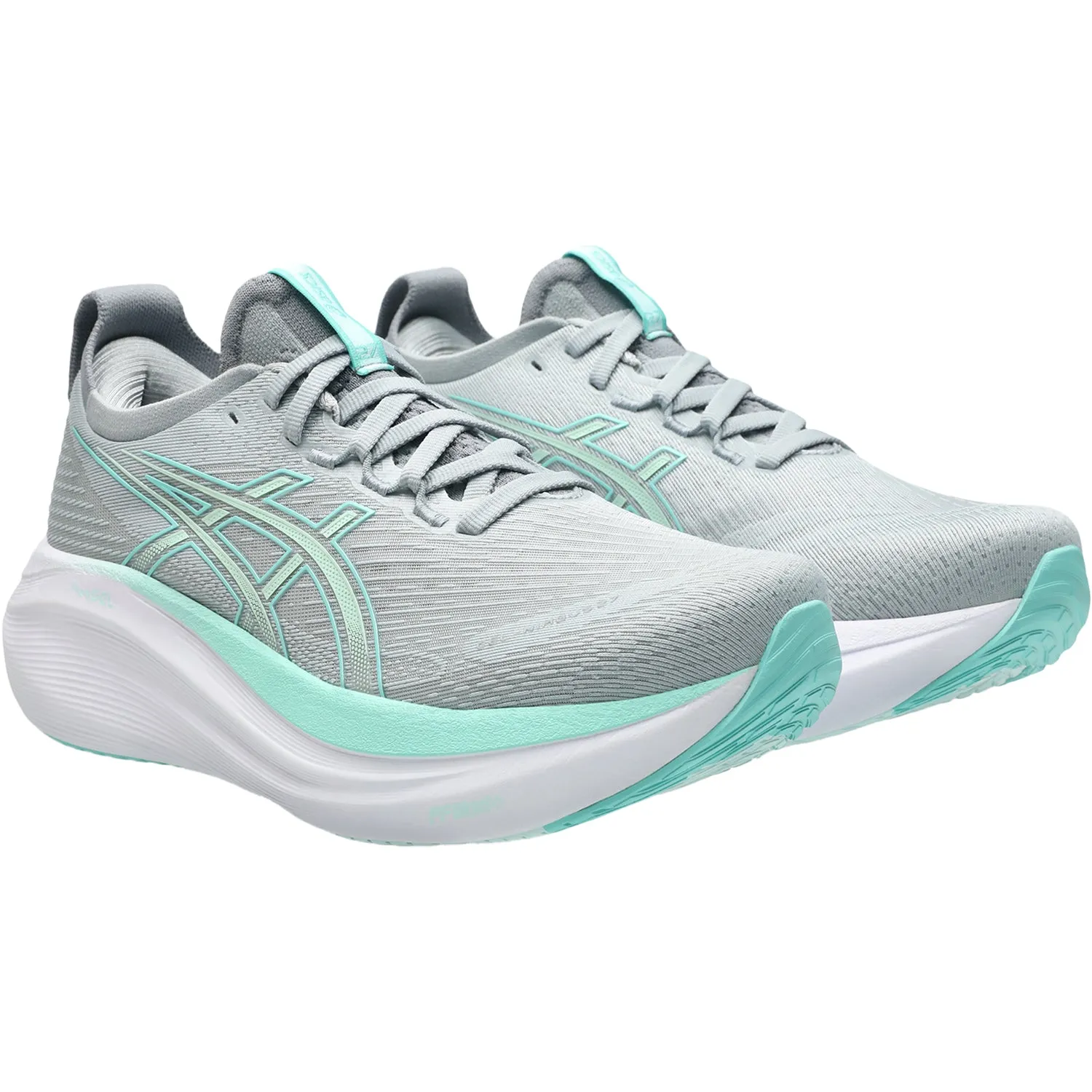Women’s ASICS Gel Nimbus 27 Piedmont Grey/Illuminate Mint