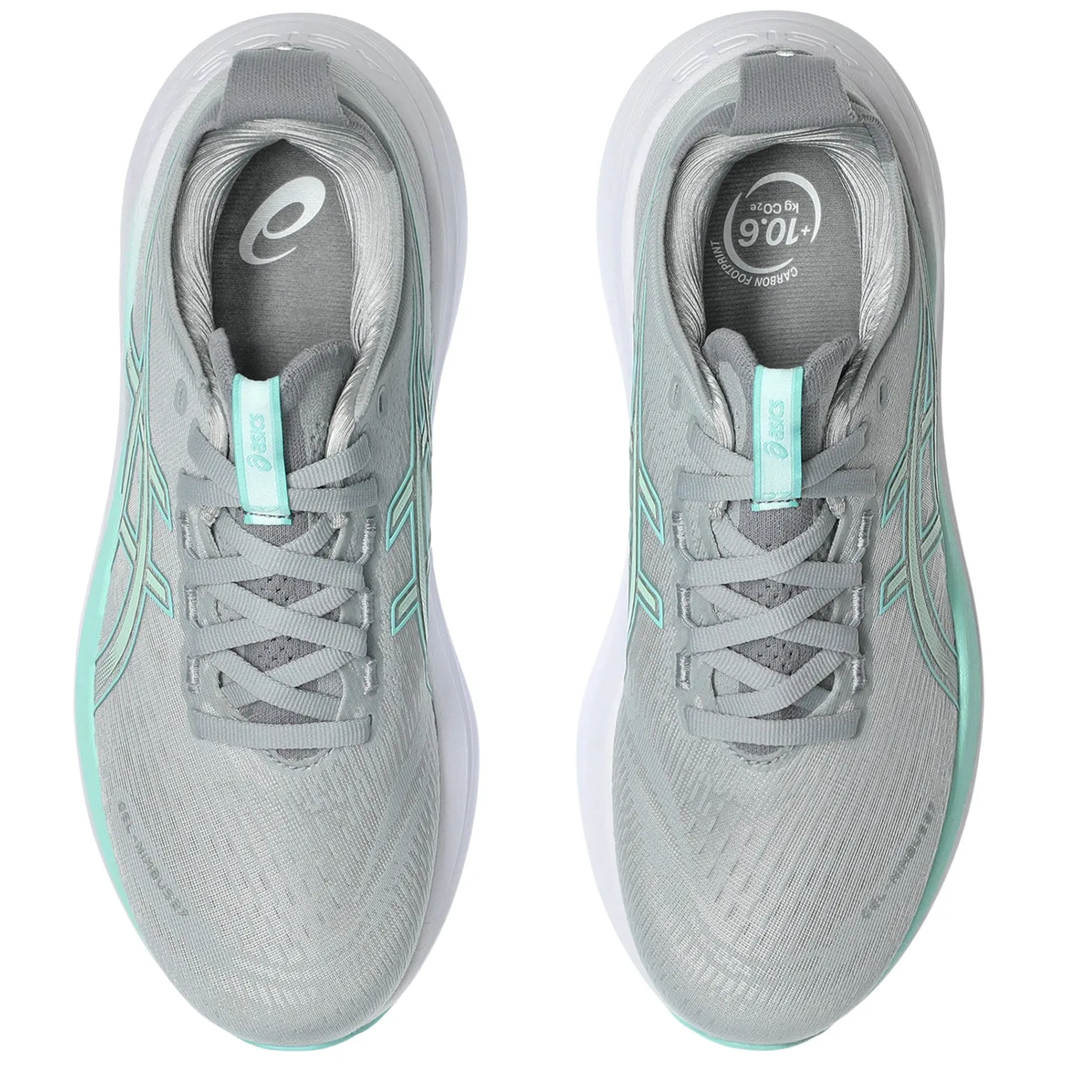 Women’s ASICS Gel Nimbus 27 Piedmont Grey/Illuminate Mint