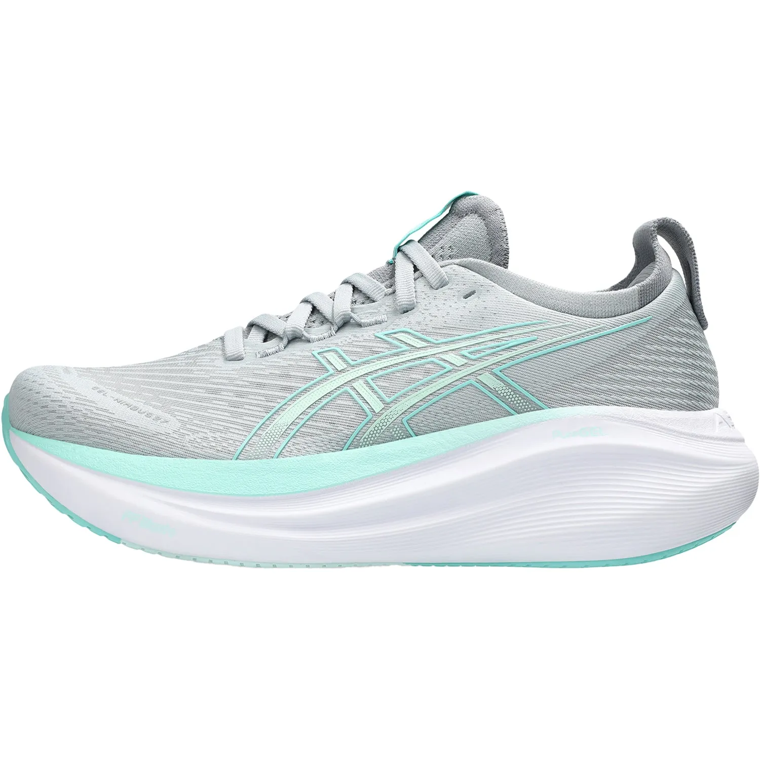 Women’s ASICS Gel Nimbus 27 Piedmont Grey/Illuminate Mint