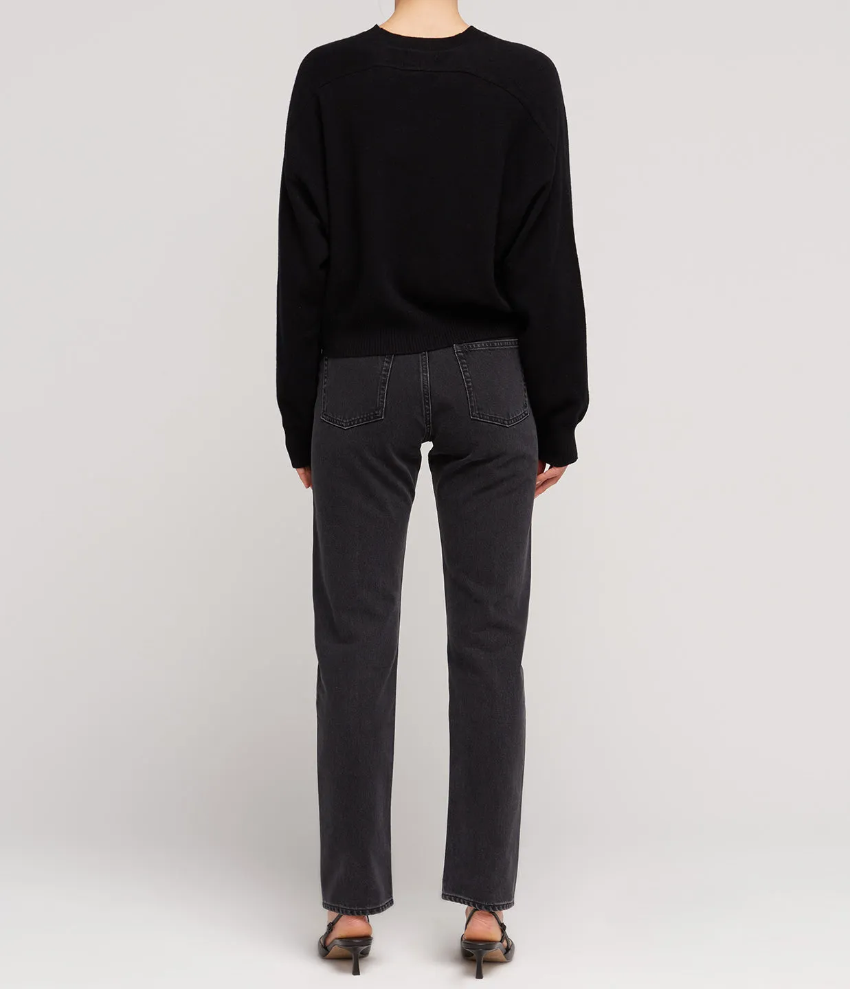 Wular Straight Denim Pants in Washed Grey